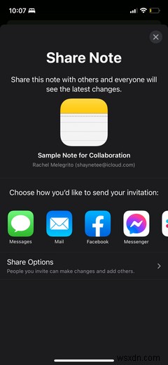 Cách hợp tác với người khác bằng Apple Notes 