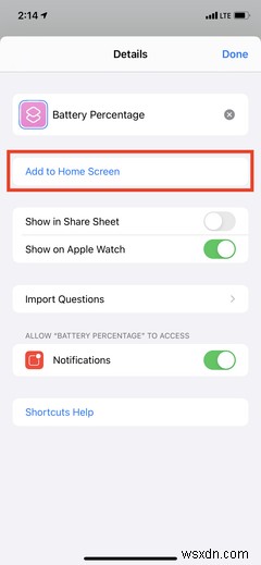 Cách xem phần trăm pin trên iPhone với Face ID 