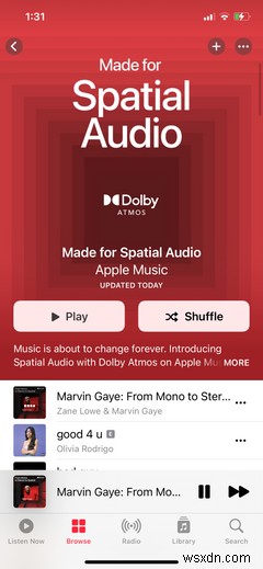 Cách bật Dolby Atmos và Âm thanh không gian cho Apple Music 