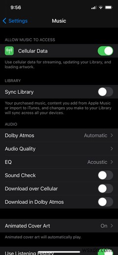 Cách bật Dolby Atmos và Âm thanh không gian cho Apple Music 