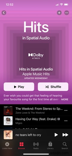 Cách bật Dolby Atmos và Âm thanh không gian cho Apple Music 