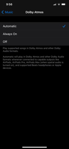 Cách bật Dolby Atmos và Âm thanh không gian cho Apple Music 