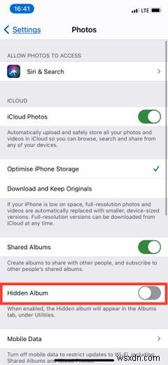 Cách ẩn Album ảnh ẩn của bạn trên iPhone 