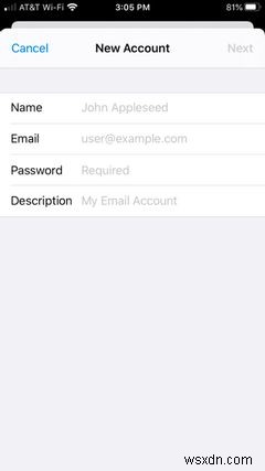 Cách thêm và xóa tài khoản email trên iPhone và iPad 