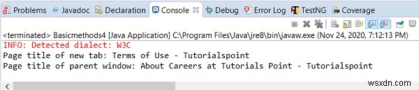 Chuyển đổi các tab bằng Selenium WebDriver với Java. 