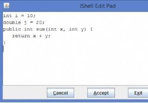 Các lệnh /edit khác nhau trong JShell Java 9