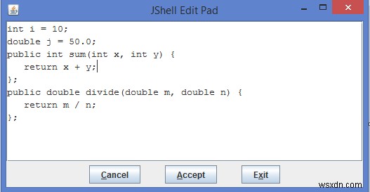 Các lệnh chỉnh sửa / / khác nhau trong JShell trong Java 9 là gì? 