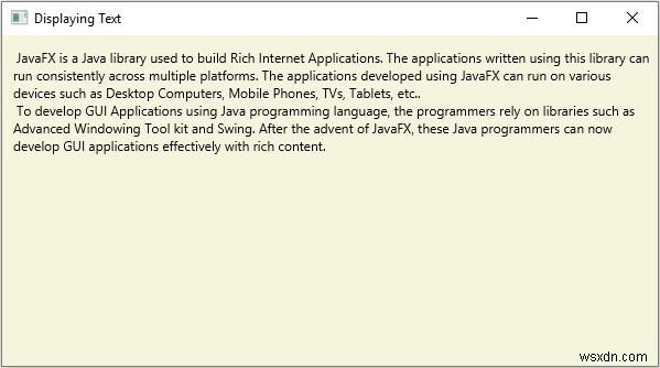 Cách tạo nút văn bản trong JavaFX? 