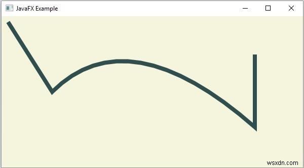 Làm thế nào để tạo đường cong bậc hai phần tử đường dẫn trong JavaFX? 