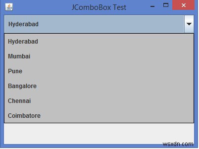 Làm cách nào chúng ta có thể đặt đường viền cho các mục JComboBox trong Java? 