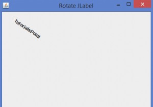 Làm thế nào chúng ta có thể xoay một văn bản JLabel trong Java? 