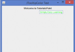 Làm cách nào chúng ta có thể thay đổi màu nền và màu nền trước của JTooltip trong Java? 