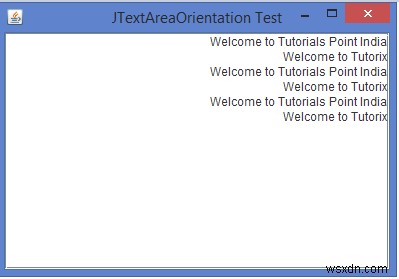 Làm cách nào chúng ta có thể đặt hướng của JTextArea từ phải sang trái trong Java? 