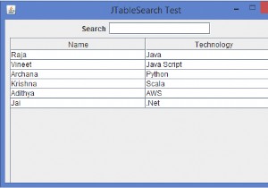 Làm cách nào để triển khai chức năng tìm kiếm của JTable trong Java? 