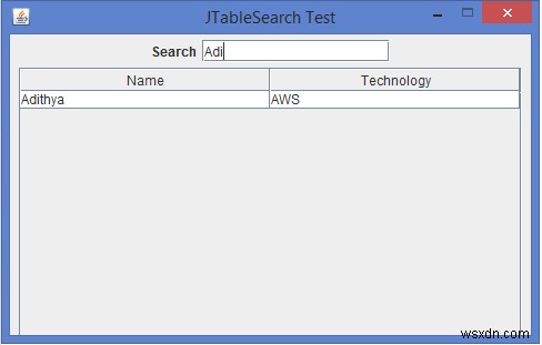 Làm cách nào để triển khai chức năng tìm kiếm của JTable trong Java? 