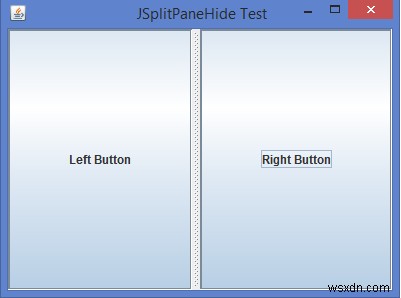 Làm cách nào chúng ta có thể ẩn ngăn bên trái / bên phải của JSplitPane theo lập trình trong Java? 