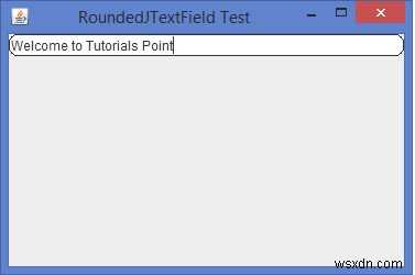 Làm thế nào chúng ta có thể triển khai một JTextField tròn trong Java? 