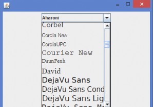 Làm cách nào để hiển thị các mục phông chữ khác nhau bên trong JComboBox trong Java? 