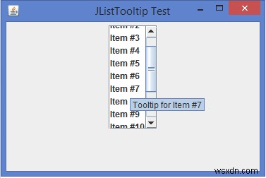Làm cách nào để đặt văn bản chú giải công cụ cho từng mục của JList trong Java? 