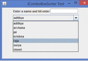 Làm thế nào chúng ta có thể sắp xếp các mục của một JComboBox trong Java? 