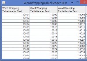 Làm thế nào chúng ta có thể triển khai JTableHeader bọc từ của một JTable trong Java? 