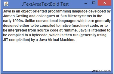 Làm cách nào để hiển thị văn bản in đậm bên trong JTextArea trong Java? 