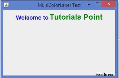 Làm thế nào chúng ta có thể triển khai một văn bản JLabel với màu sắc và phông chữ khác nhau trong Java? 