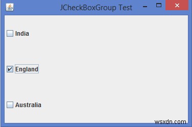 Làm cách nào để chọn từng mục một từ JCheckBox trong Java? 