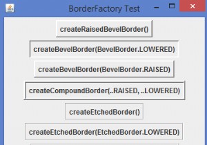 Làm cách nào chúng ta có thể triển khai các đường viền khác nhau bằng BorderFactory trong Java? 