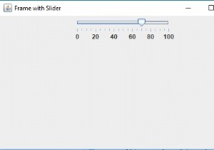 Chương trình Java để thiết lập phạm vi trong JSlider 