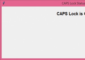 Làm thế nào để hiển thị trạng thái của Khóa CAPS trong tkinter? 