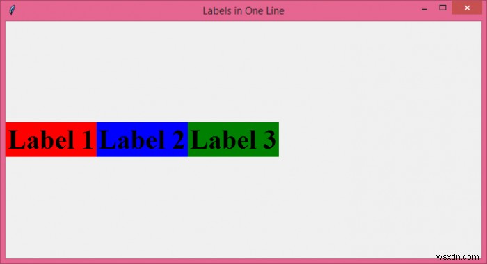 Làm cách nào để hiển thị nhiều nhãn trong một dòng với Python Tkinter? 
