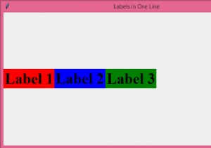 Làm cách nào để hiển thị nhiều nhãn trong một dòng với Python Tkinter? 