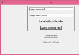 Cách bỏ viền widget trong Tkinter