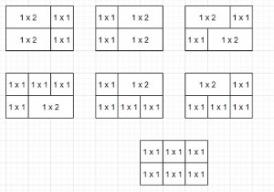 Chương trình đếm số lượng hình gạch ngang có thể được tạo từ tập hợp các viên gạch bằng Python 