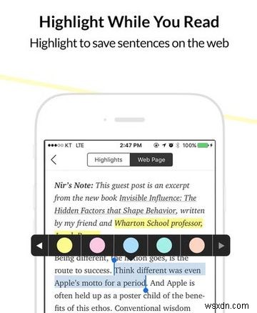 Sử dụng Công cụ đánh dấu web &di động này để ghi nhớ những gì bạn đã đọc 