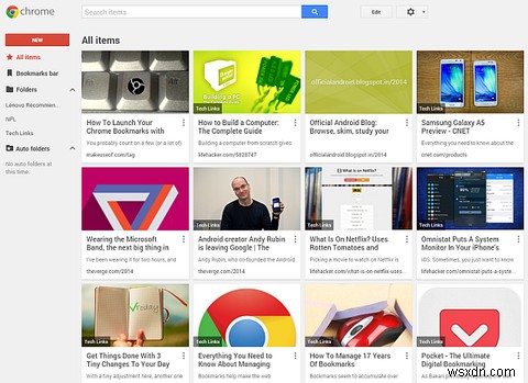 Trình quản lý dấu trang mới của Google Chromes tập trung vào tổ chức và tìm kiếm 