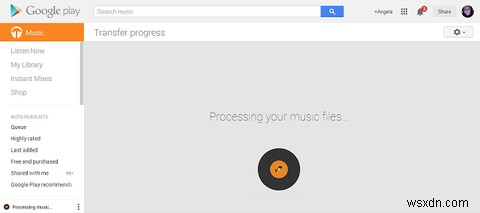 Sử dụng trình duyệt của bạn để tải lên Google Play Âm nhạc 