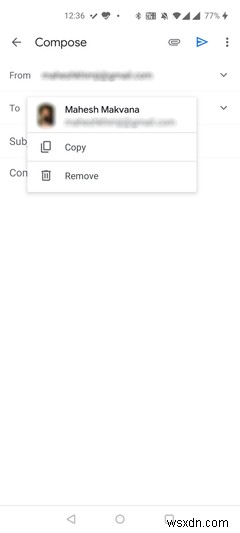 Giờ đây, bạn có thể sao chép địa chỉ email một cách thuận tiện trong Gmail dành cho Android 