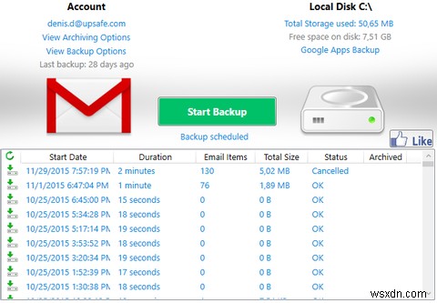 Cách sao lưu tài khoản Gmail của bạn vào ổ cứng của bạn 