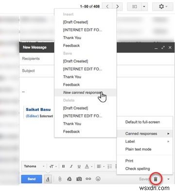 Cách sử dụng câu trả lời soạn trước làm chữ ký trong Gmail 