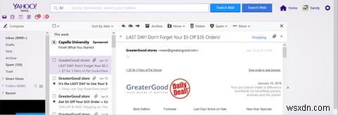 Gmail so với Yahoo New Mail:Cái nào tốt nhất trong loại? 