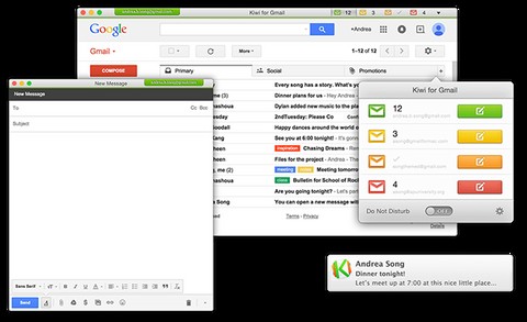 Kiwi về cơ bản là Gmail dành cho Mac 