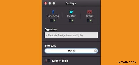 Swifty là cách nhanh nhất để gửi Gmail, Tin nhắn Facebook và DM từ OS X 