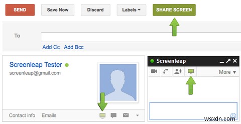 Chia sẻ màn hình của bạn với bất kỳ ai sử dụng Screenleap cho Gmail hoặc Chrome 