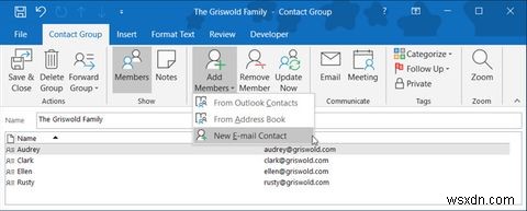 Cách tạo nhóm email và danh sách phân phối trong Outlook 