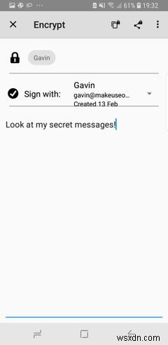 Cách gửi email được mã hóa trên Android bằng OpenKeychain 