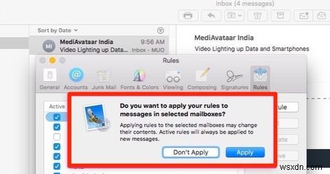 6 Quy tắc của Apple Mail để xử lý email cho bạn 