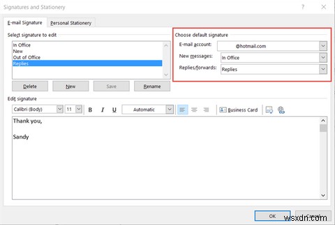 Cách thêm và thay đổi chữ ký trong Microsoft Outlook 