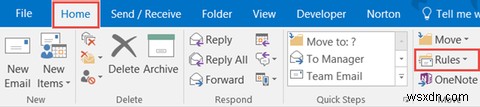 Để Quy tắc Outlook quản lý Hộp thư đến Email của bạn